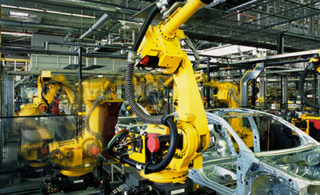 Car manufacturing robots